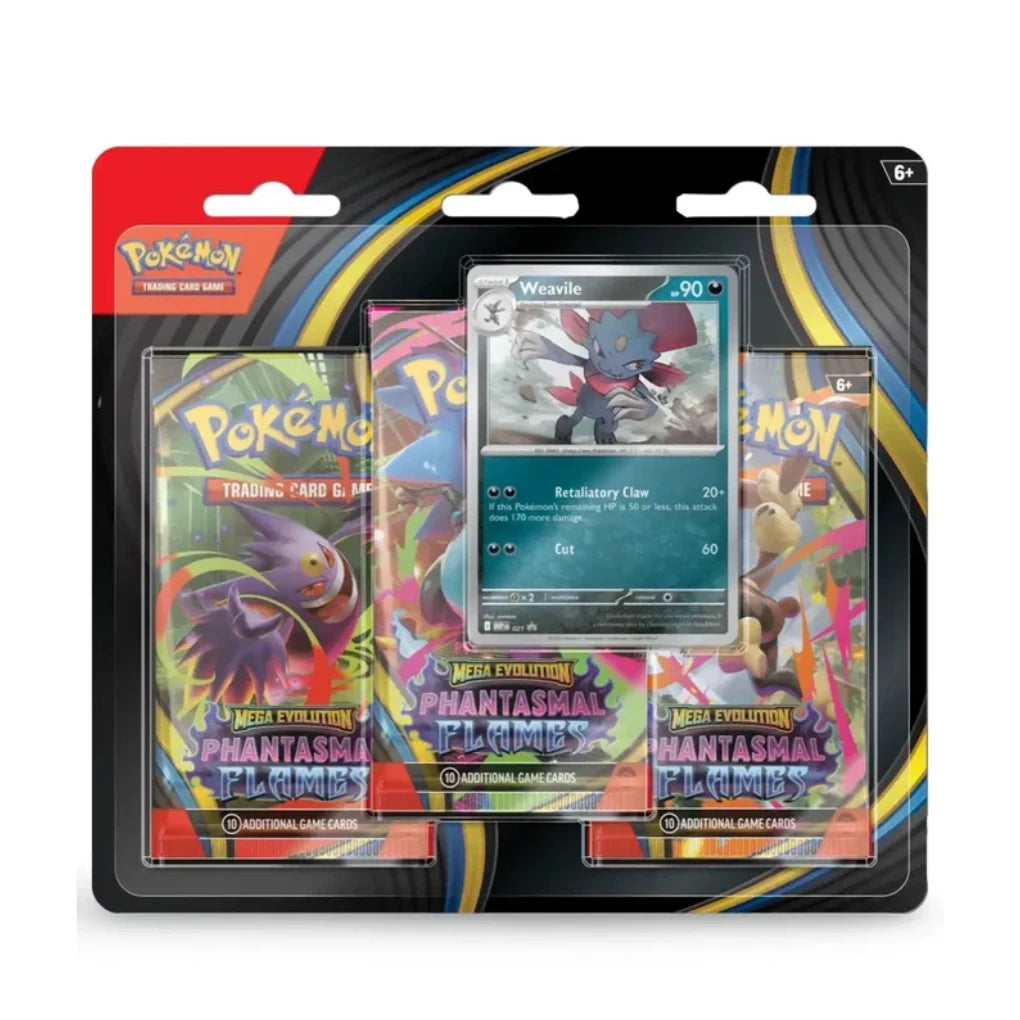 Pokémon - Phantasmal Flames 3-Pack Blister Weavile - EN