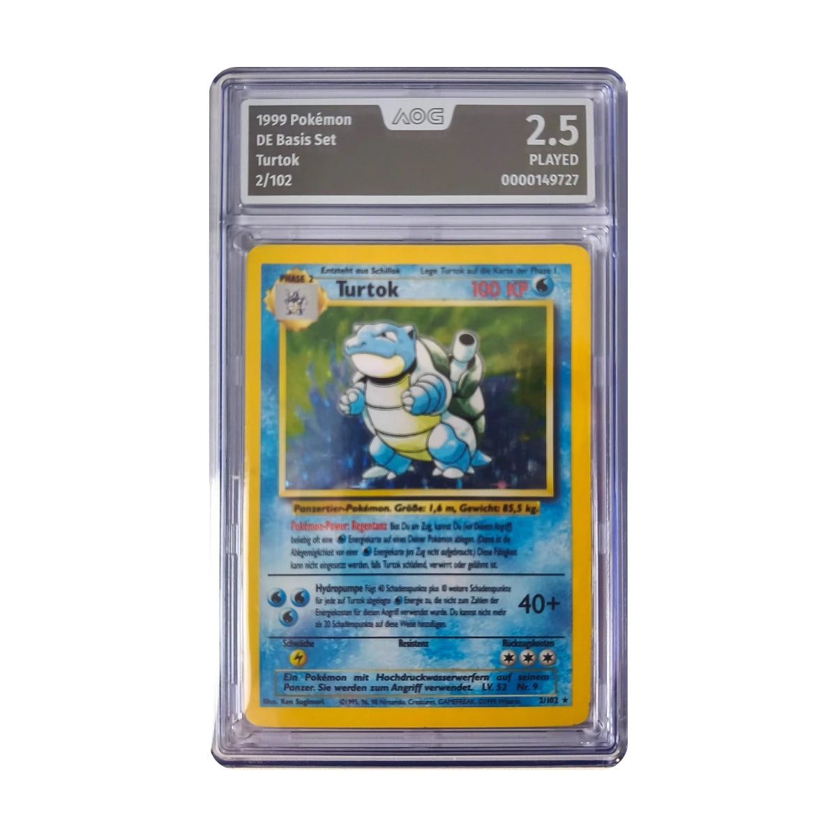 Pokémon - Turtok Holo #2/102 (Basis Set) – AOG 2.5 Played