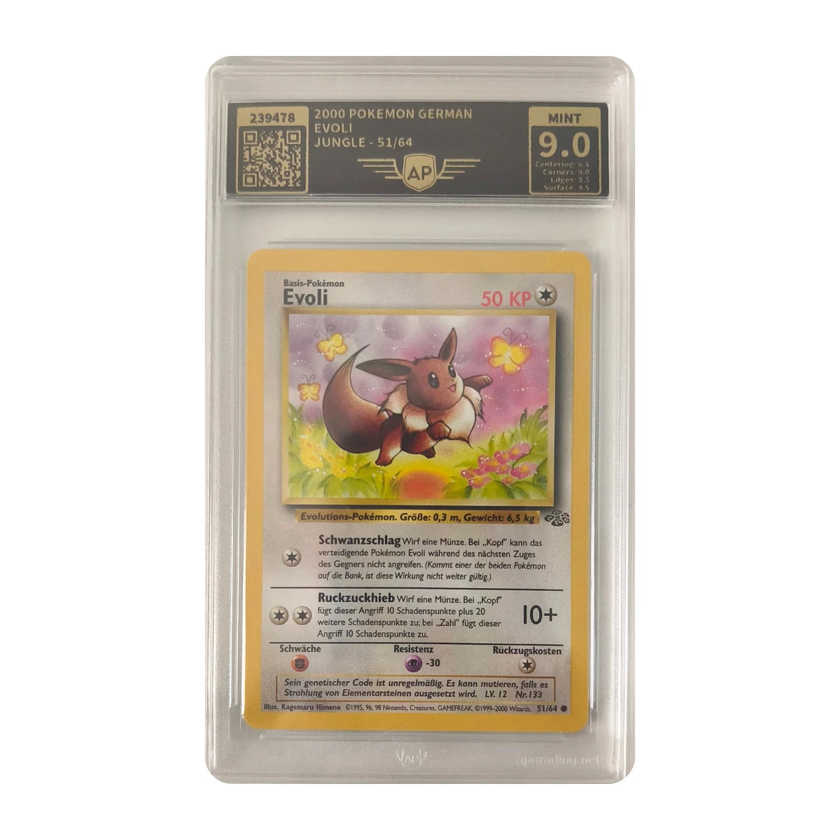 Pokémon - Evoli #51/64 (Jungle) – AP Grading 9 Mint