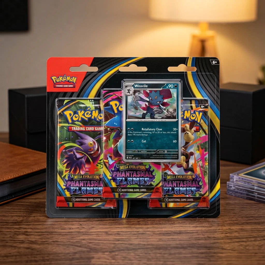 Pokémon - Phantasmal Flames 3-Pack Blister Weavile - EN