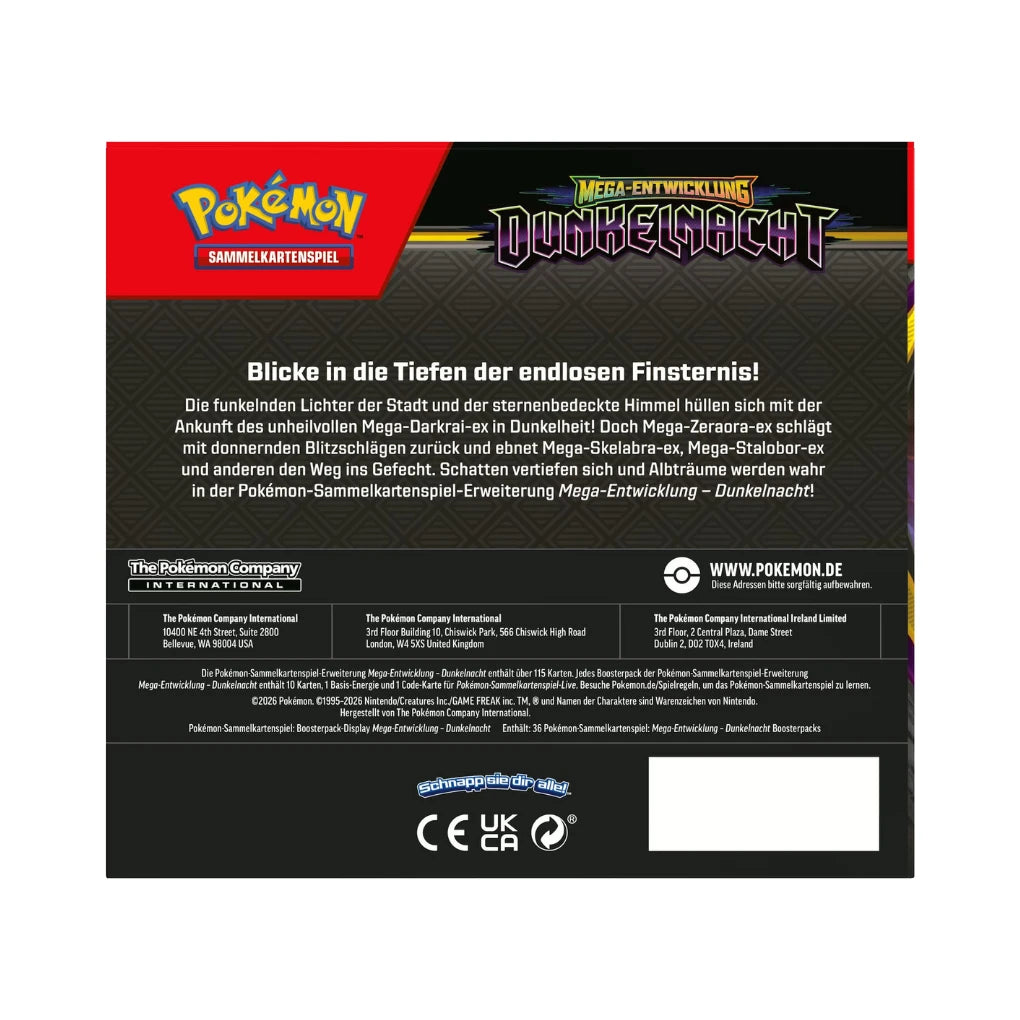 Pokémon - Mega Evolution: Dark Night Booster Display - German
