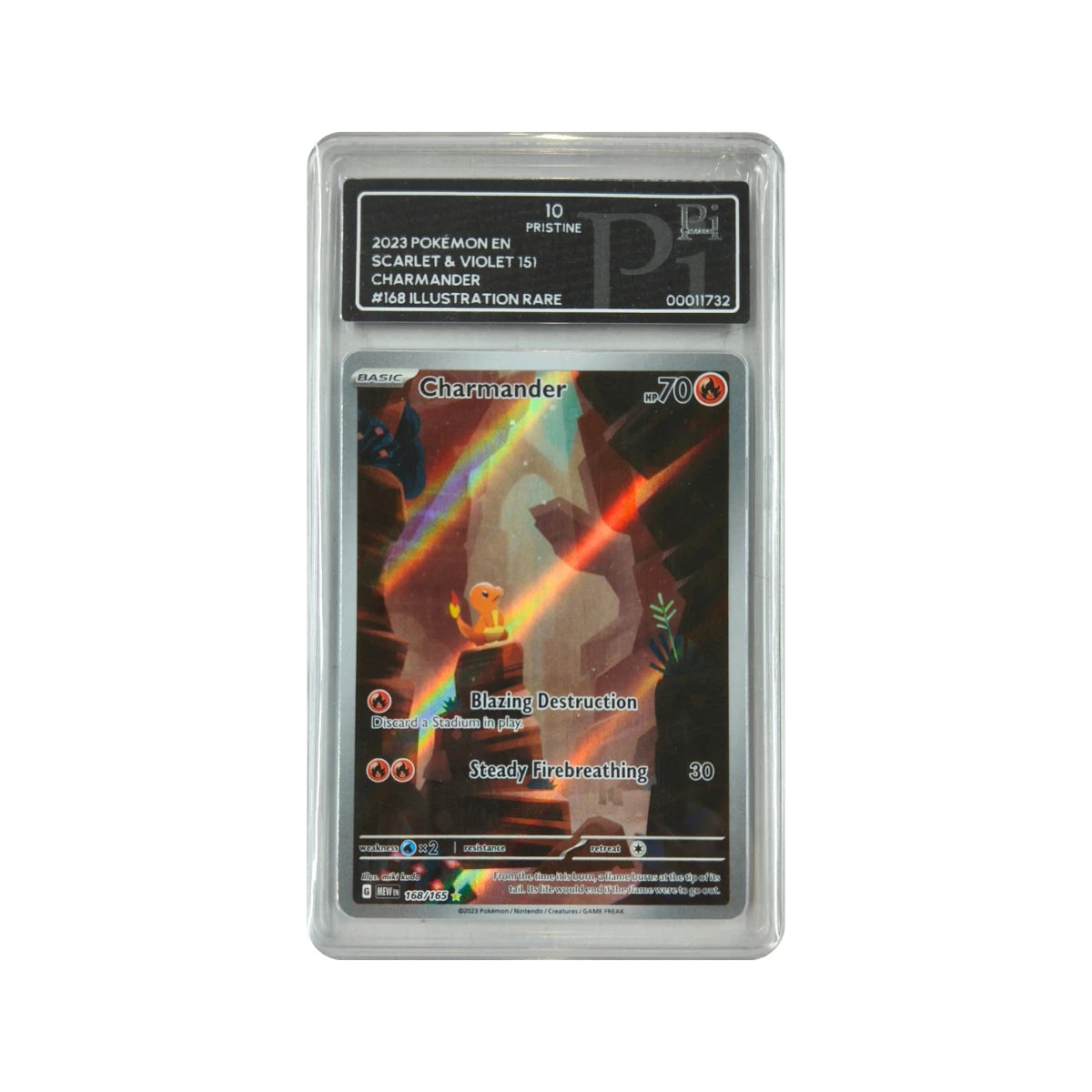 Pokémon - Charmander #168/165 (Scarlet & Violet 151) – PI Grading 10 Pristine