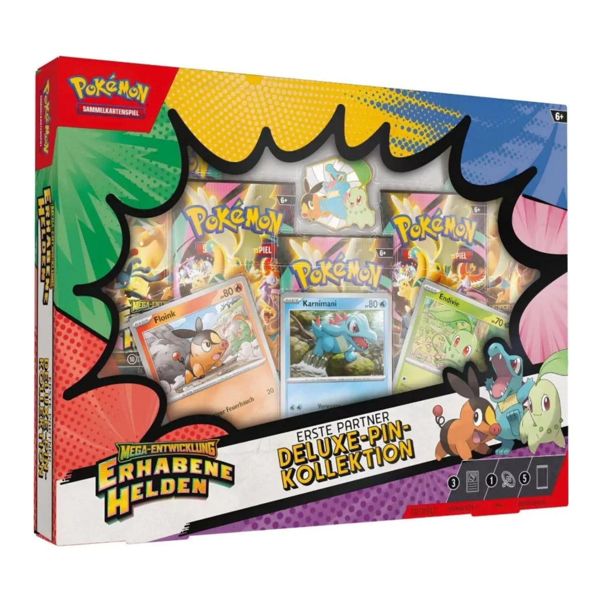 Pokémon - Erhabene Helden Deluxe Pin Kollektion Erste Partner - DE