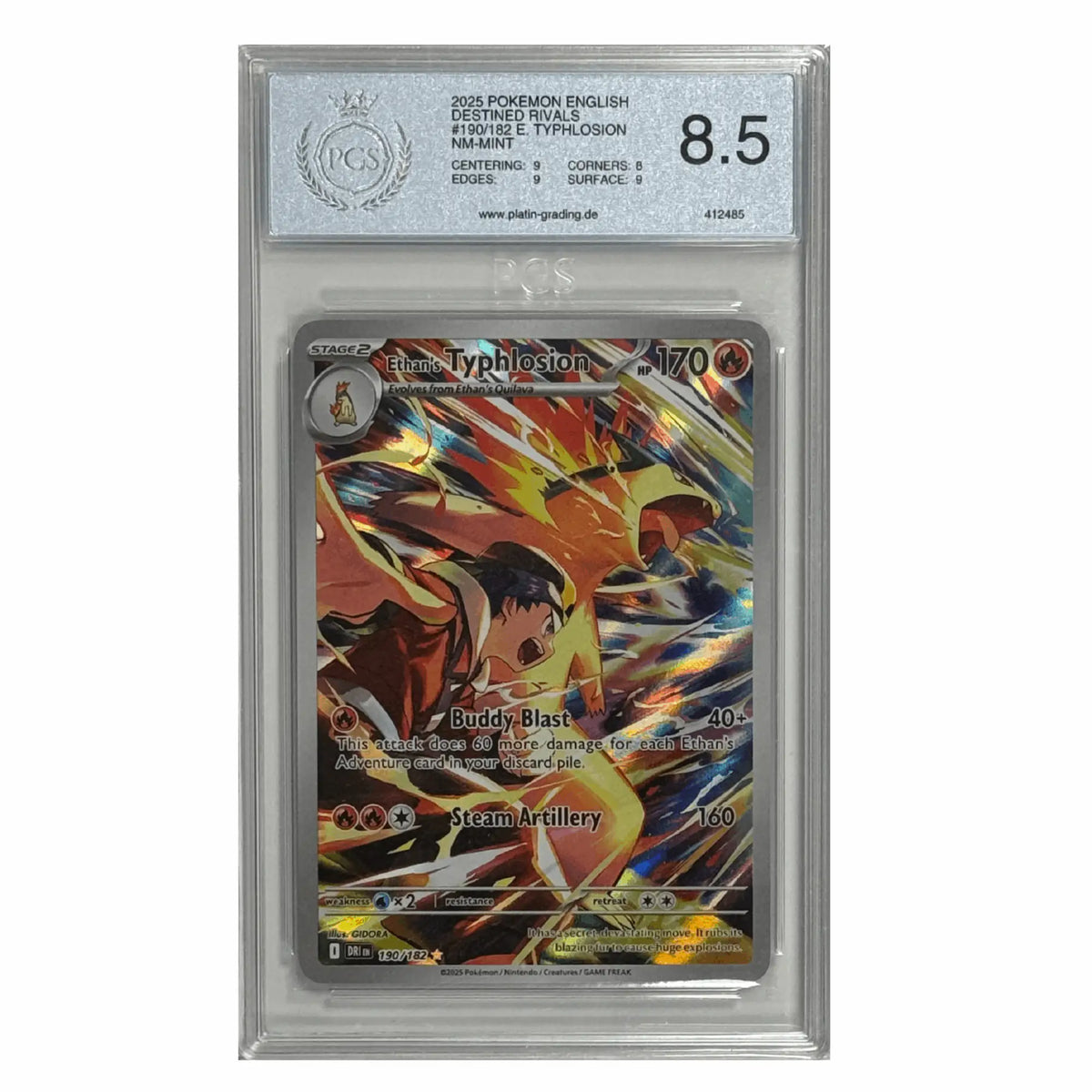 Pokémon - Ethan’s Typhlosion IR #190 (Destined Rivals) – PGS 8.5 NM-Mint