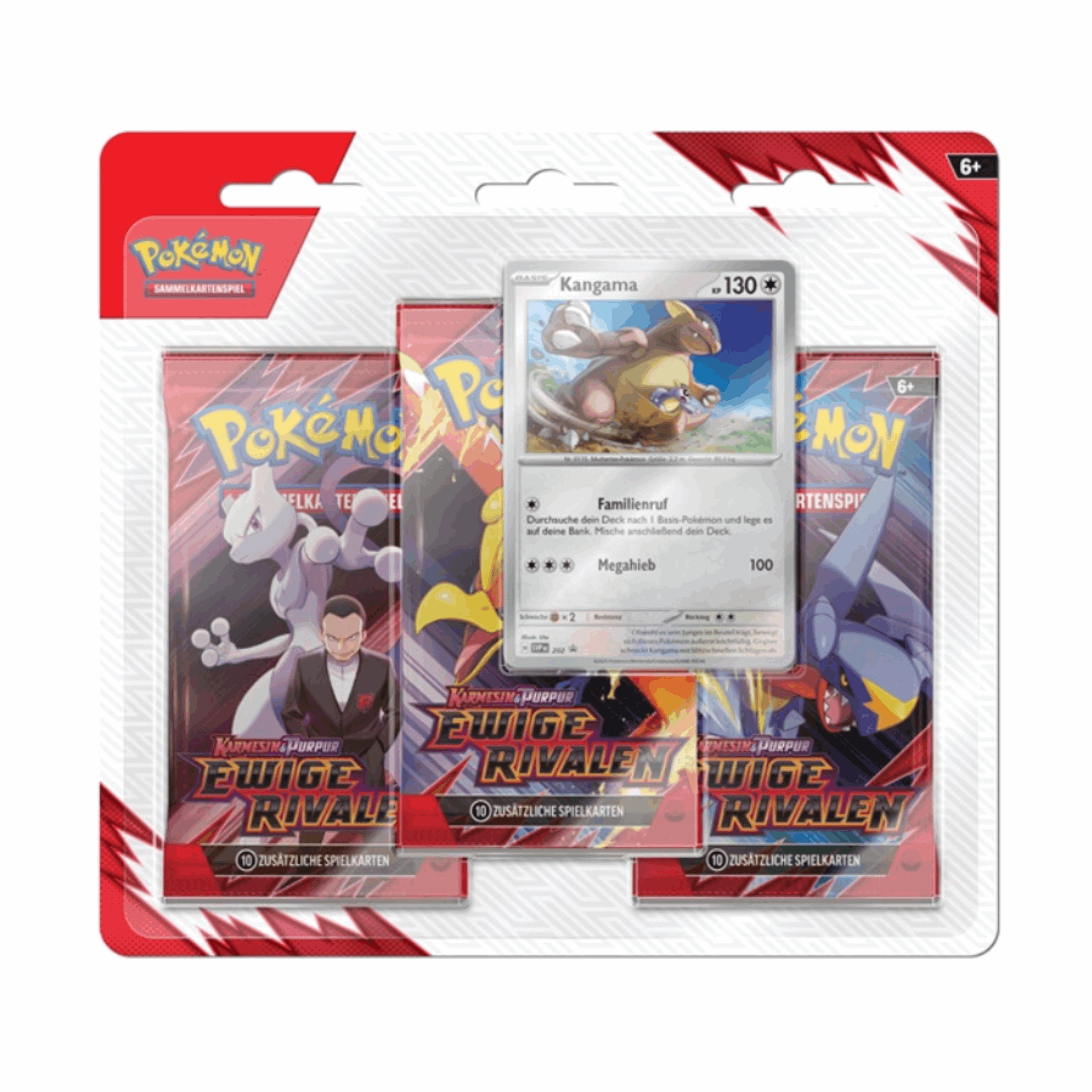 Pokémon - Karmesin & Purpur: Ewige Rivalen 3-Pack Blister - Kangama - DE