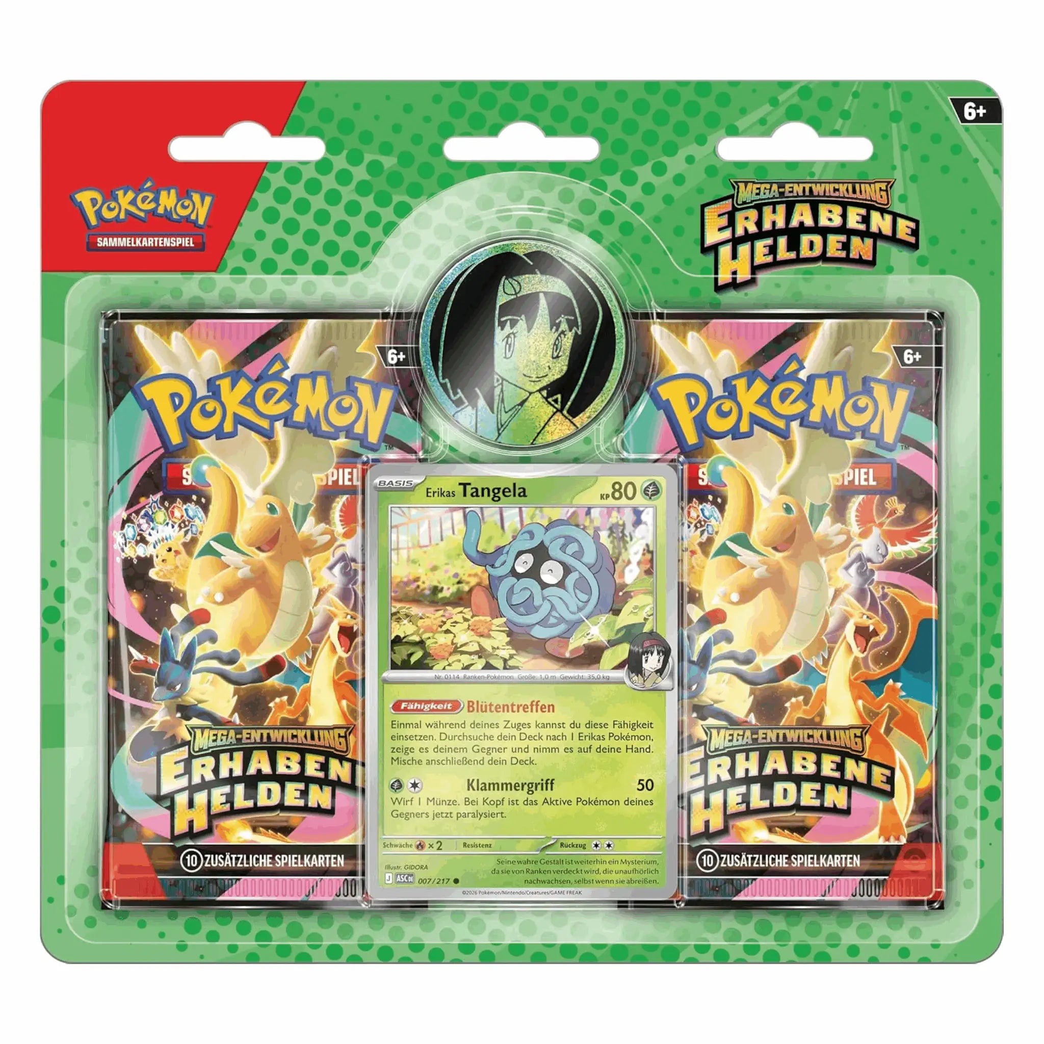 Pokémon - Mega-Entwicklung Erhabene Helden 2-Pack Blister Erikas Tangela - DE