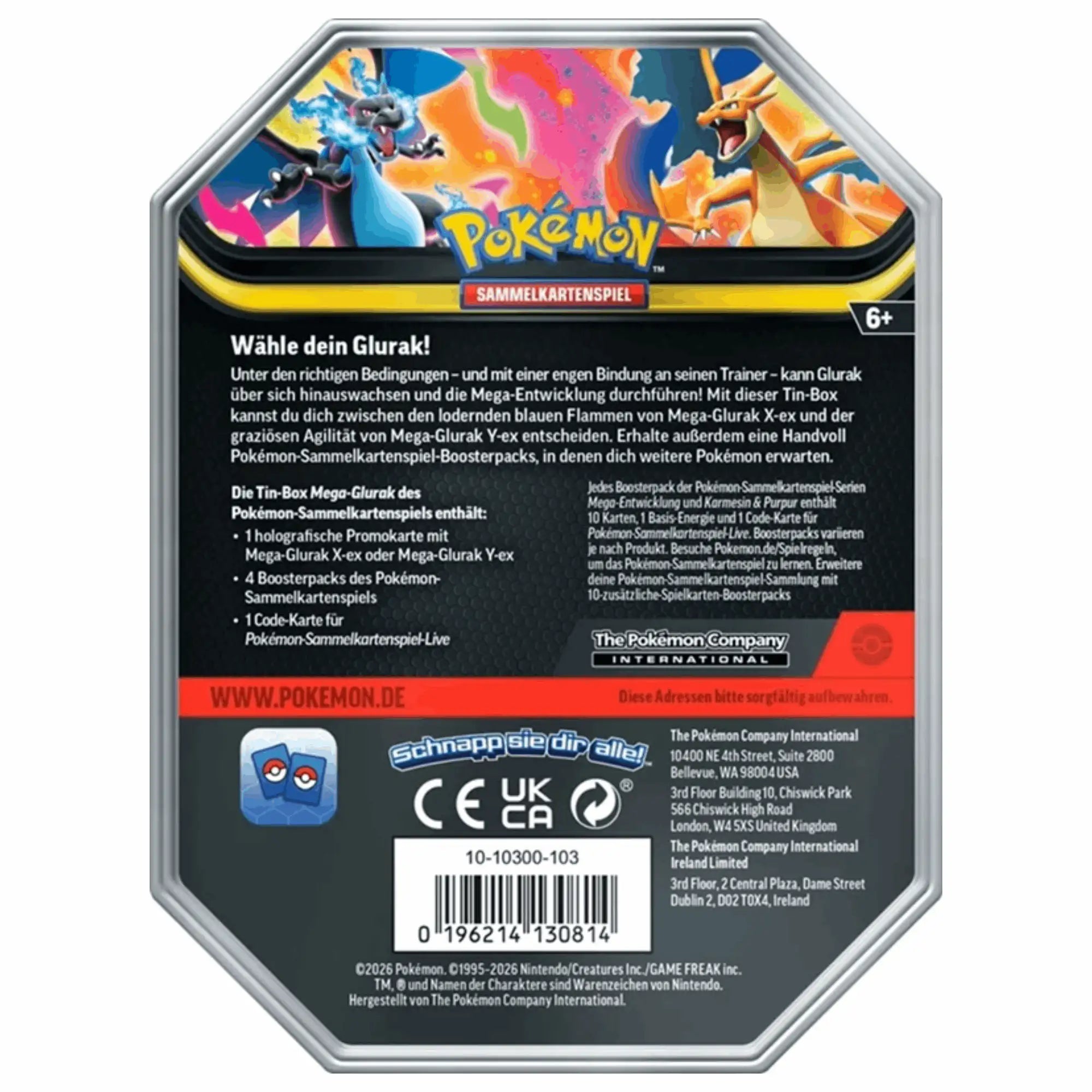 Pokémon - Mega-Entwicklung Tin Box #126 Mega-Glurak X - DE