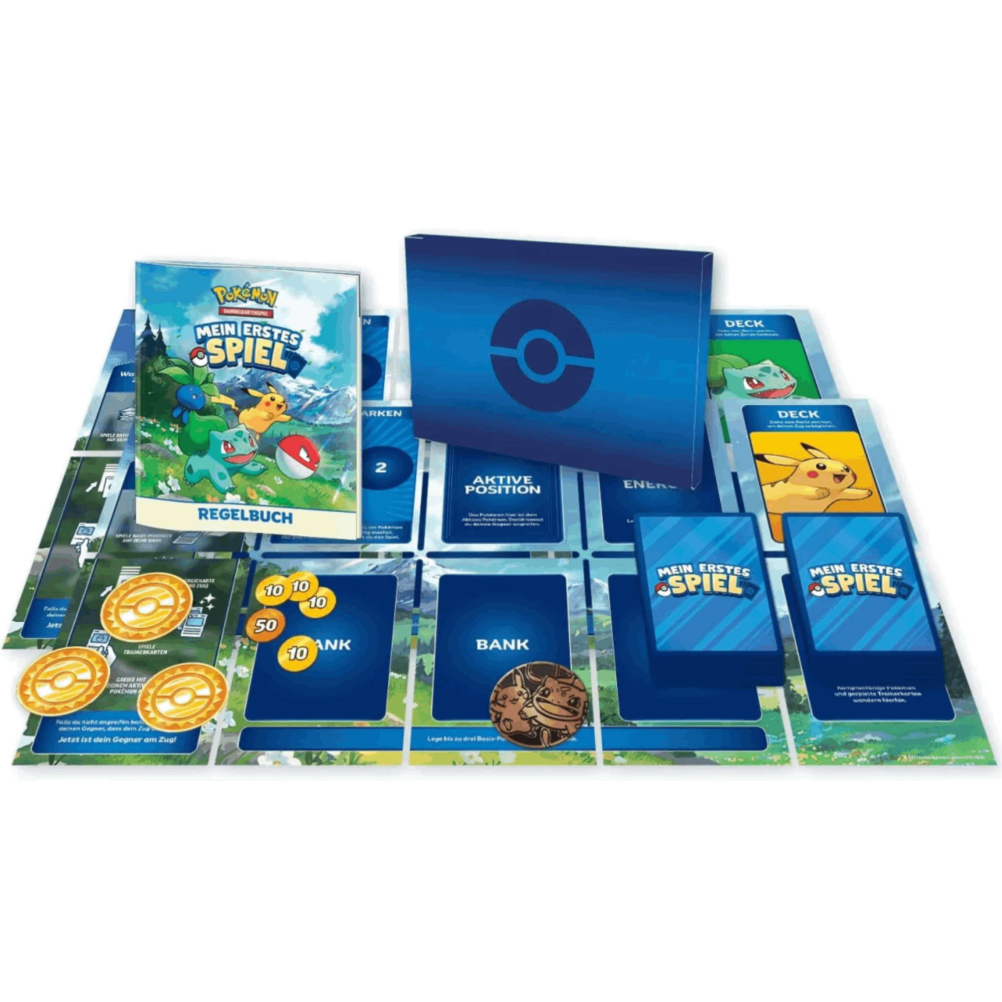 Pokémon - Mein erstes Spiel 2 Decks mit Pikachu & Bisasam - DE Inhalt