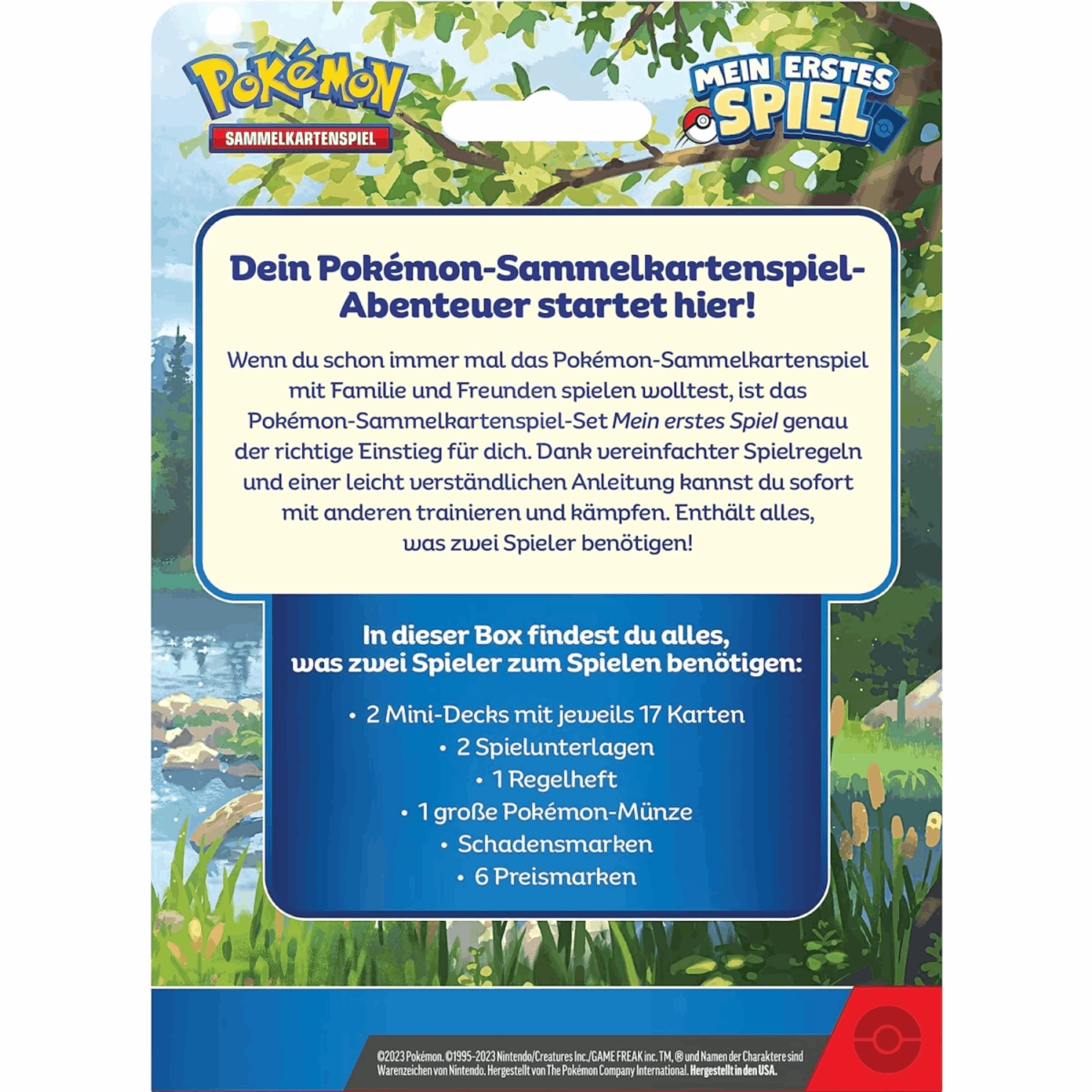 Pokémon - Mein erstes Spiel 2 Decks mit Pikachu & Bisasam - DE Rückseite
