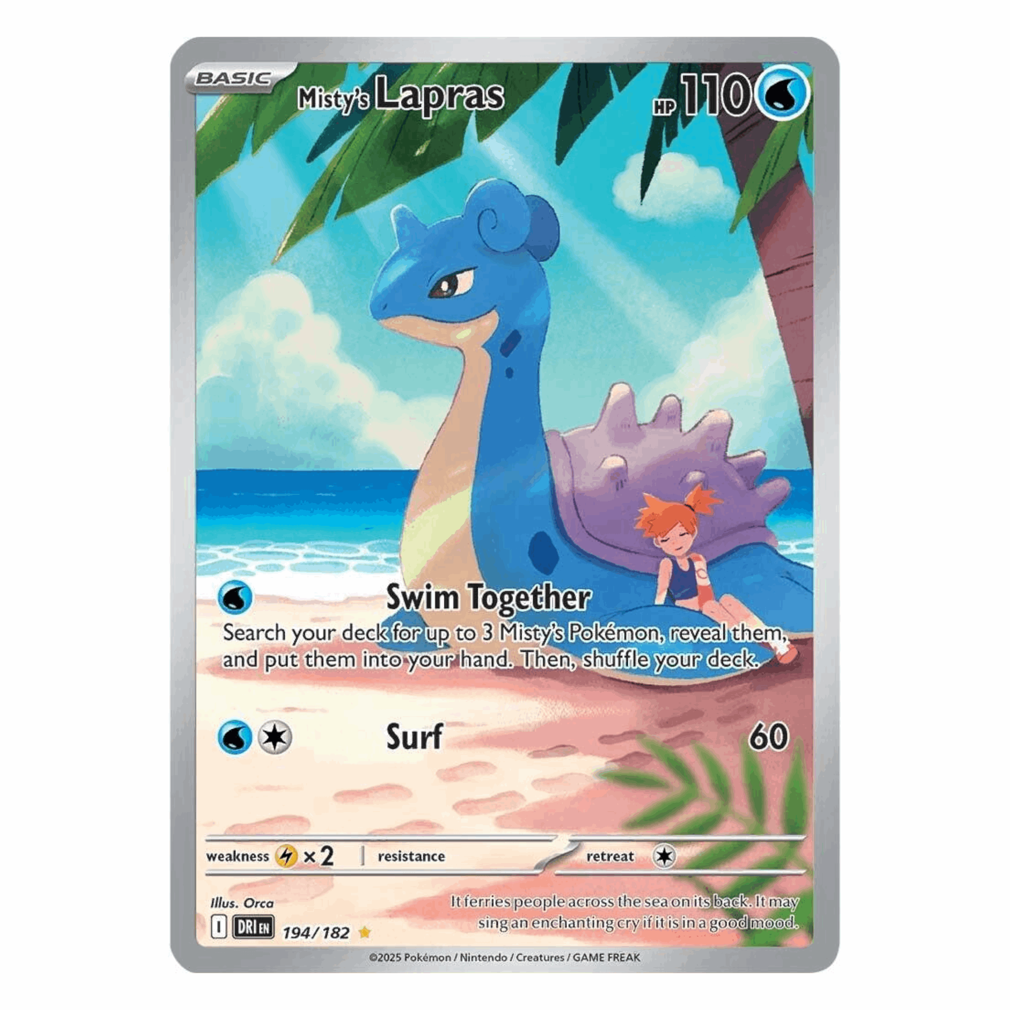 Pokémon - Misty’s Lapras IR #194 (Destined Rivals) – BGS 9.5 Gem Mint