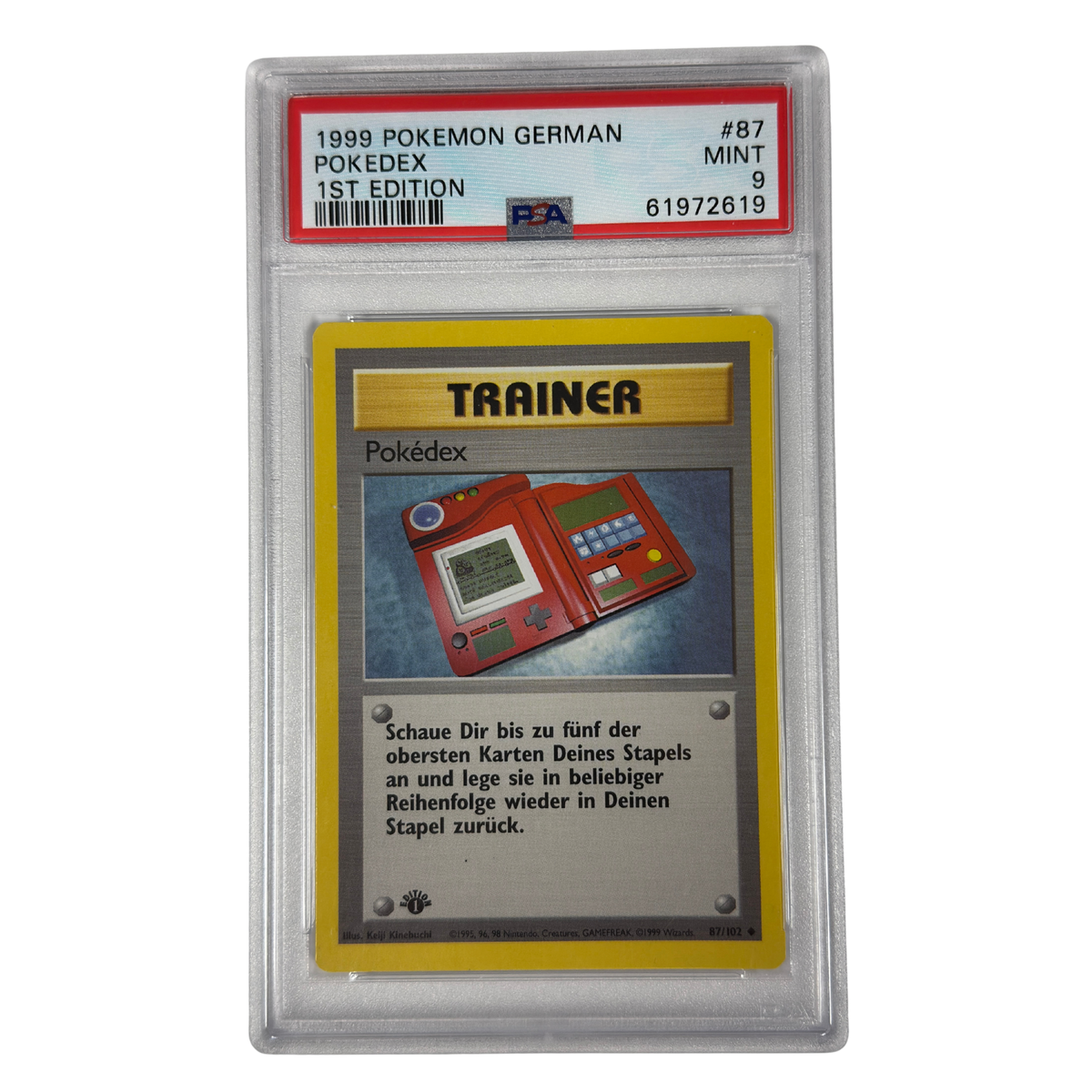 Pokémon - Pokédex 1st Edition #87/102 Base Set (1999) Deutsch – PSA 9 Mint