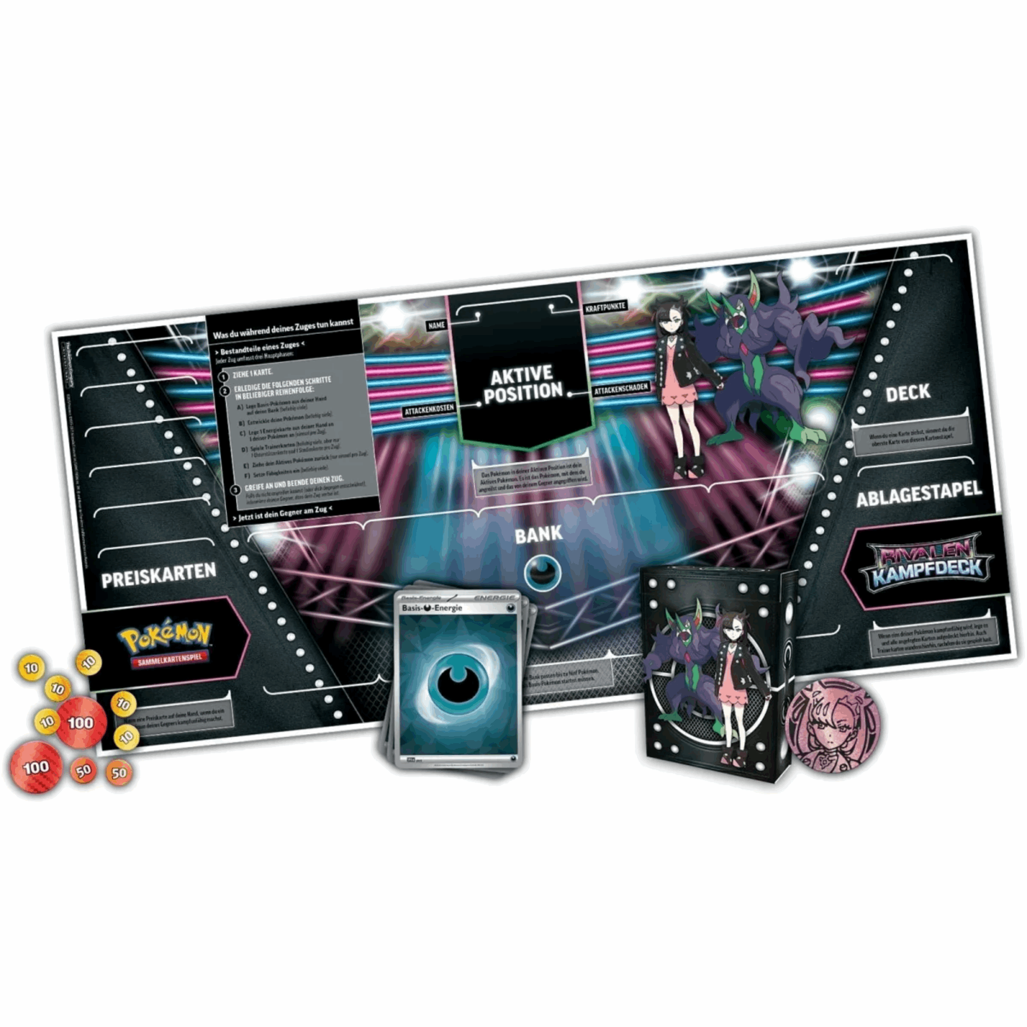 Pokémon - Rivalen Kampfdeck Mai 2025 Mary - DE Inhalt