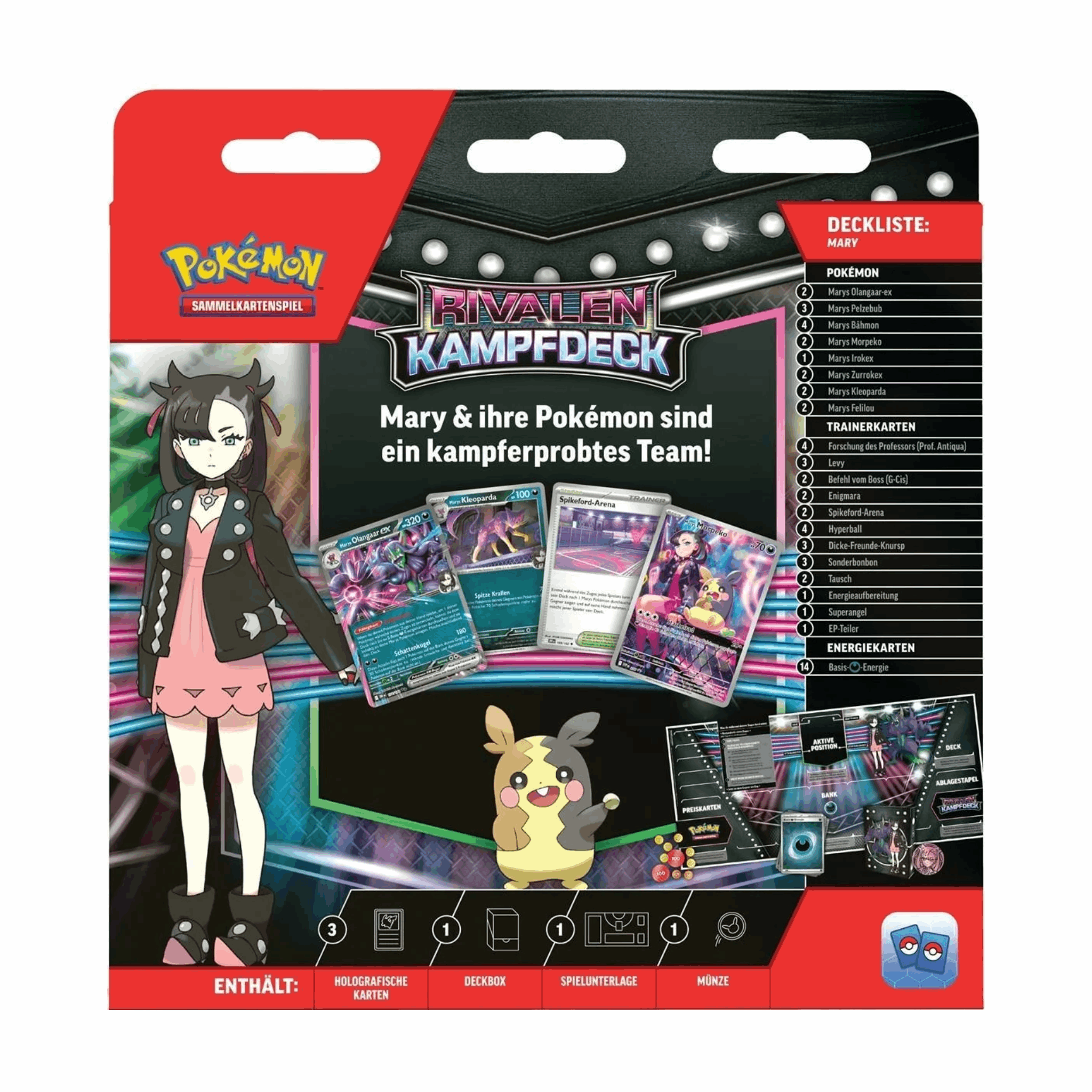 Pokémon - Rivalen Kampfdeck Mai 2025 Mary - DE Rückseite