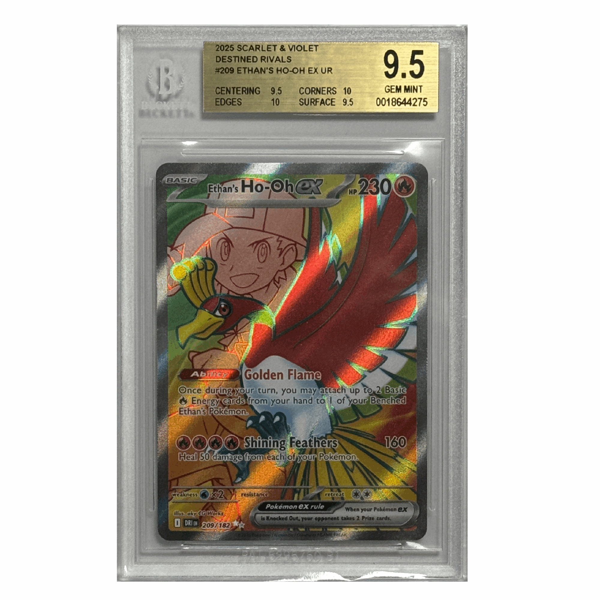 Pokémon – Ethan’s Ho-Oh ex UR #209 (Destined Rivals) – BGS 9.5 Gem Mint