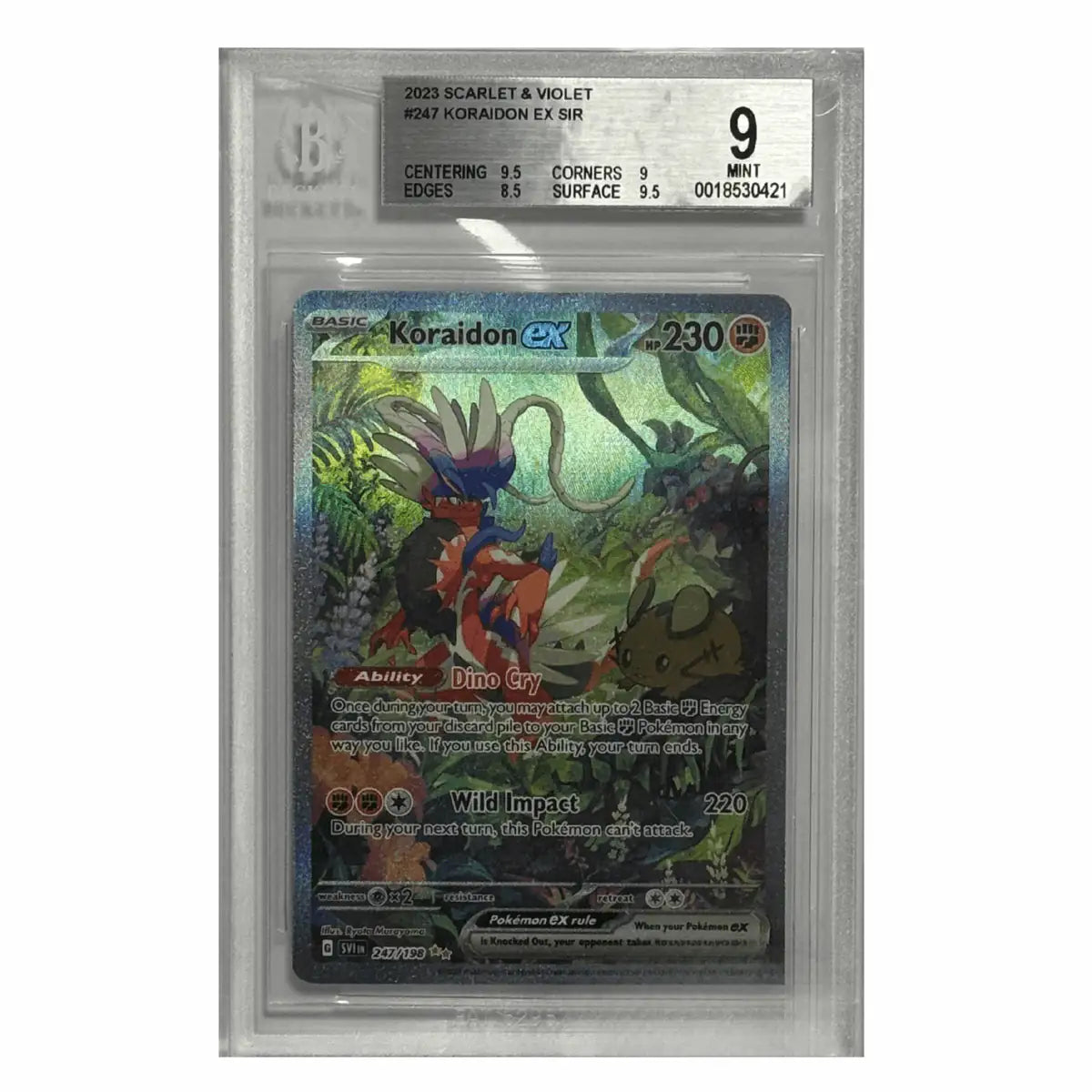 Pokémon – Koraidon ex SIR #247 (Scarlet & Violet) – BGS 9 Mint