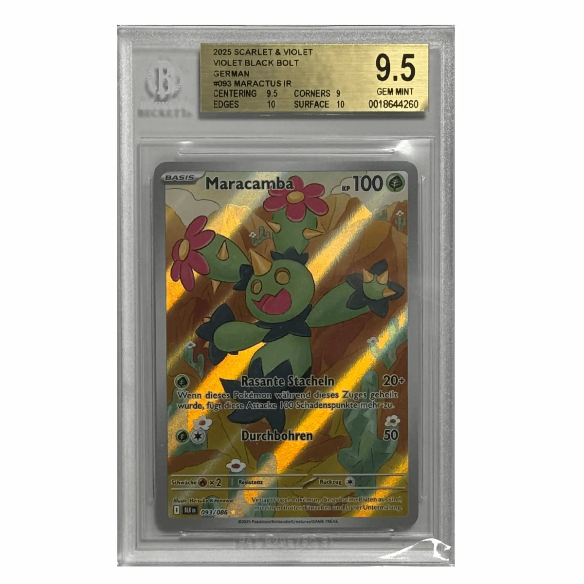 Pokémon – Maracamba IR #093 (Black Bolt) – BGS 9.5 Gem Mint