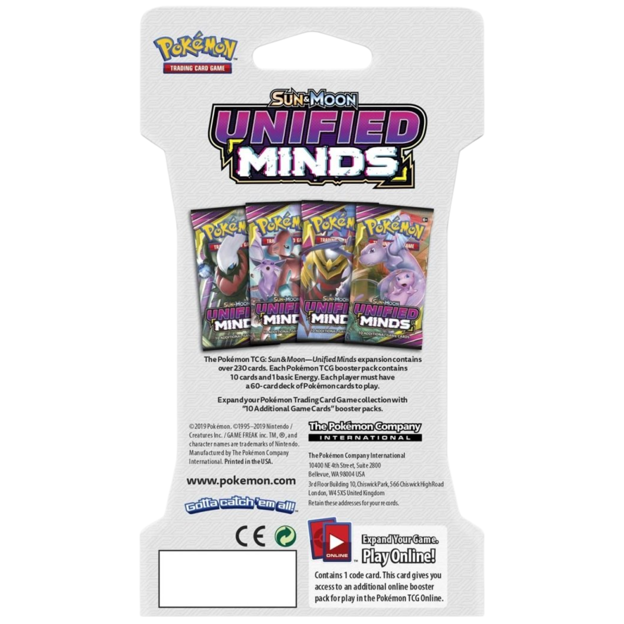 Pokémon Sun Moon Unified Minds Booster Pack 10 Karten Reverse Holo garantiert