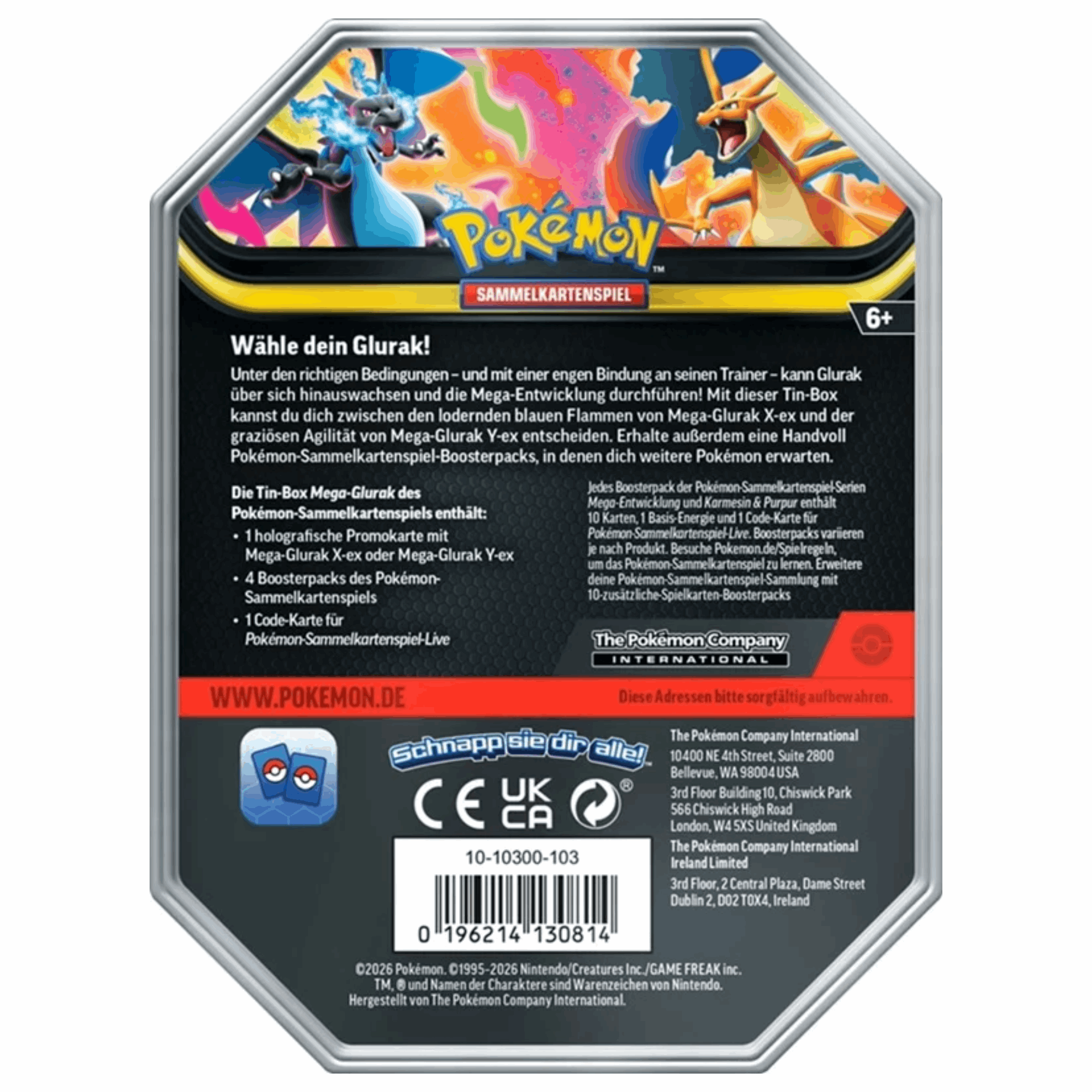 Pokémon - Mega-Entwicklung Tin Box #126 Mega-Glurak X - DE