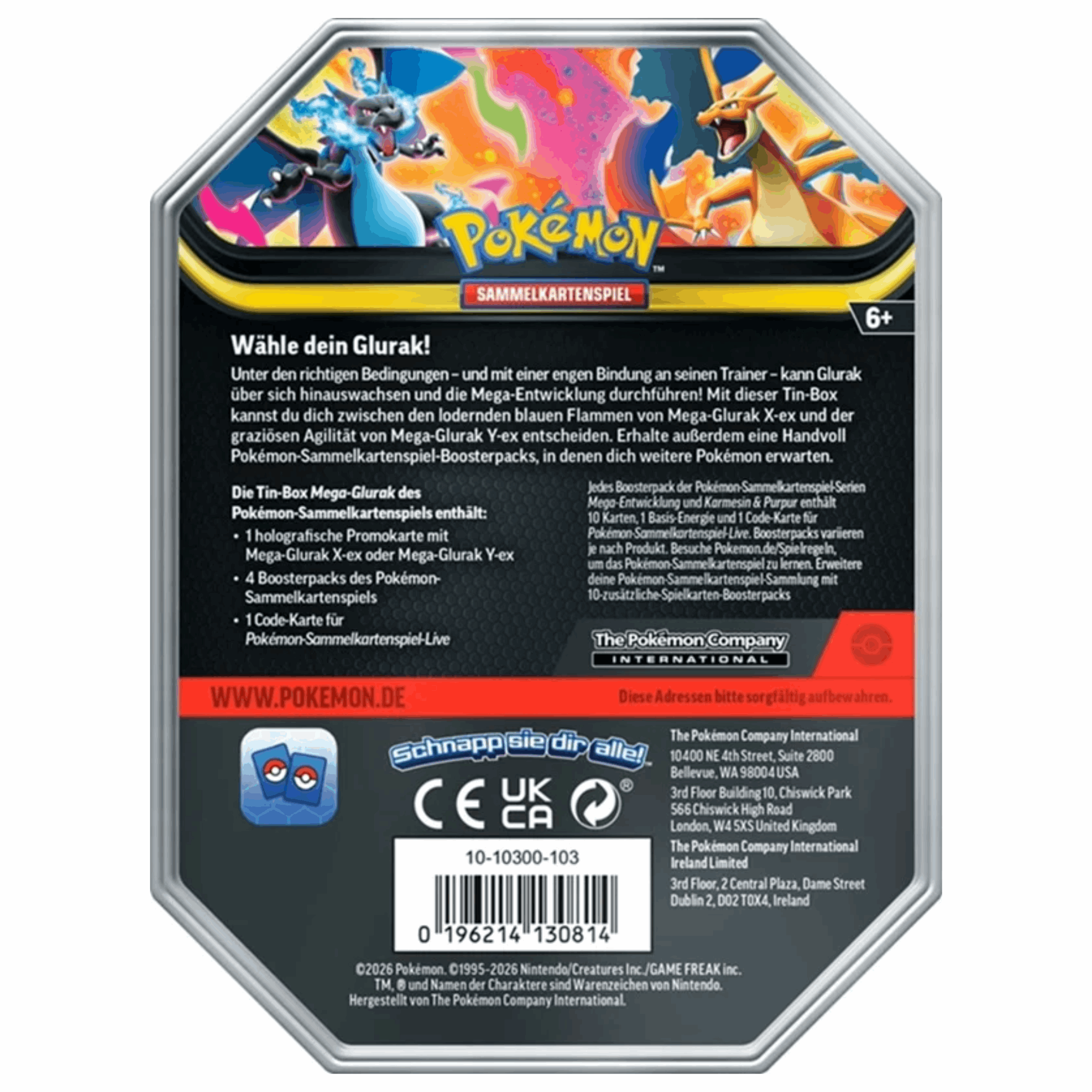 Pokémon - Mega-Entwicklung Tin Box #127 Mega-Glurak Y - DE