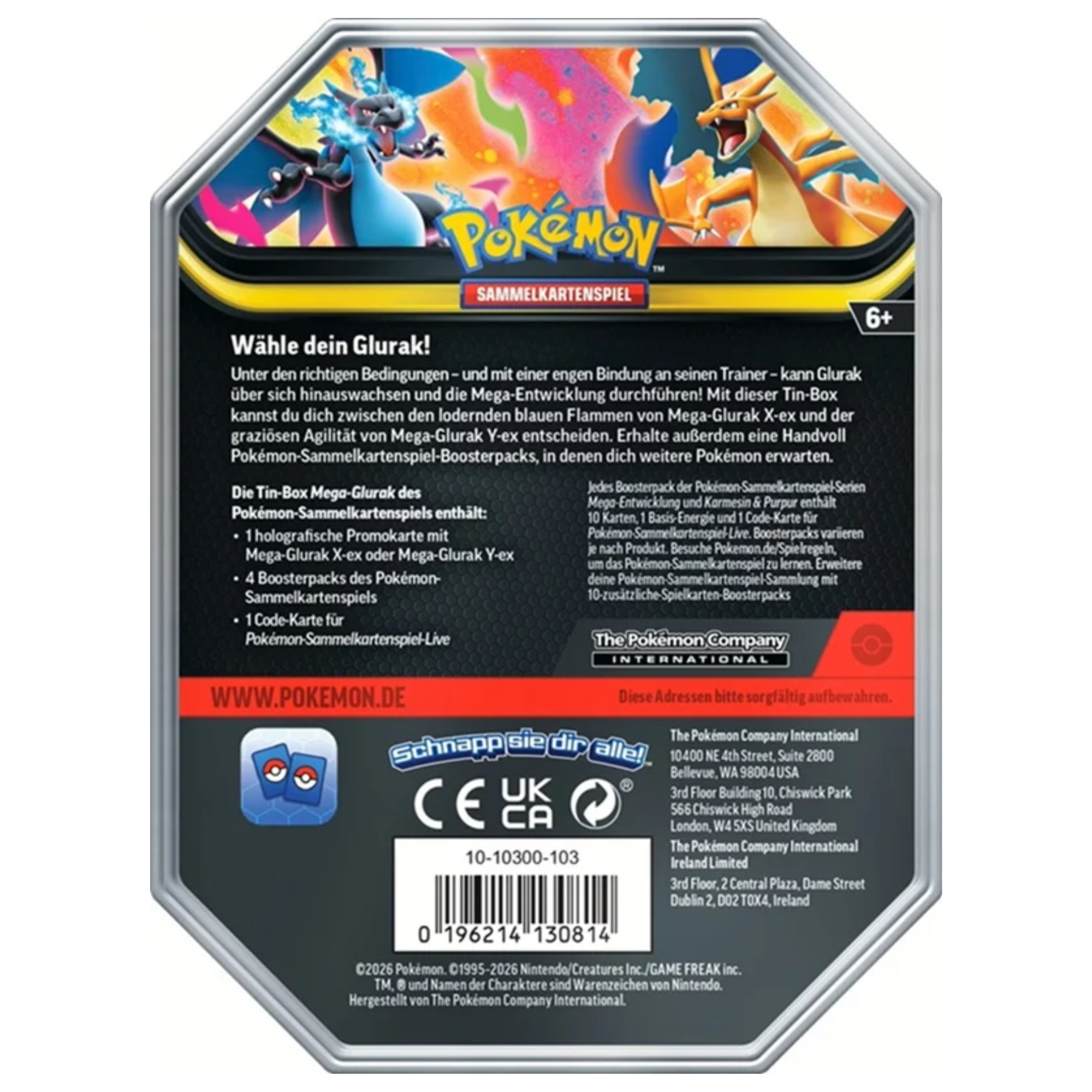 Pokémon - Mega-Entwicklung Tin Box #127 Mega-Glurak Y - DE