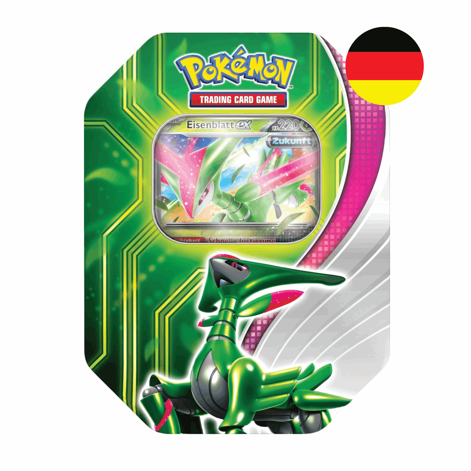 Pokémon - Paradox Clash Eisenblatt ex Tin Box - DE - cardcosmos