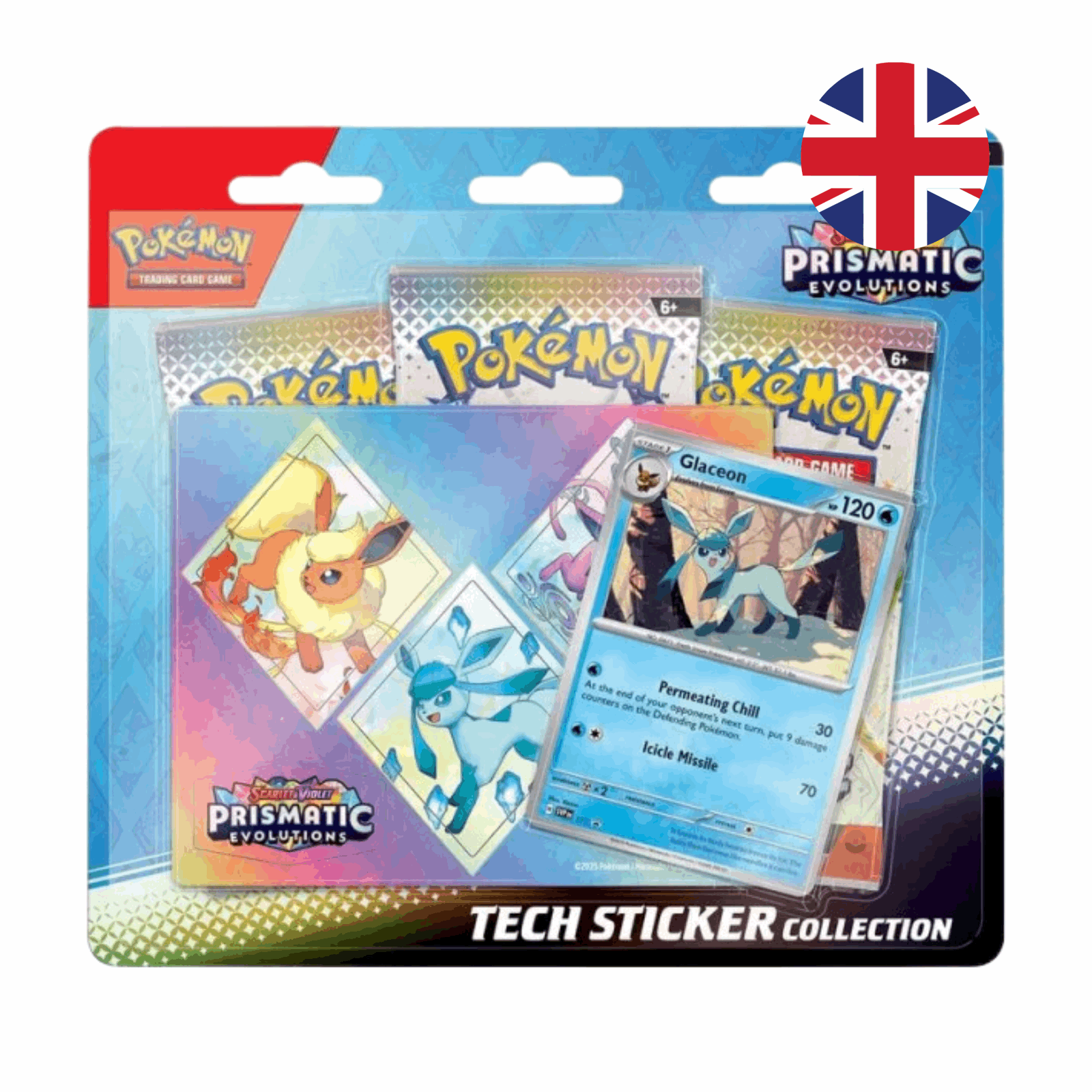 Pokémon - Scarlet & Violet - Prismatic Evolutions Tech Sticker-Collection - Glaceon - EN - cardcosmos