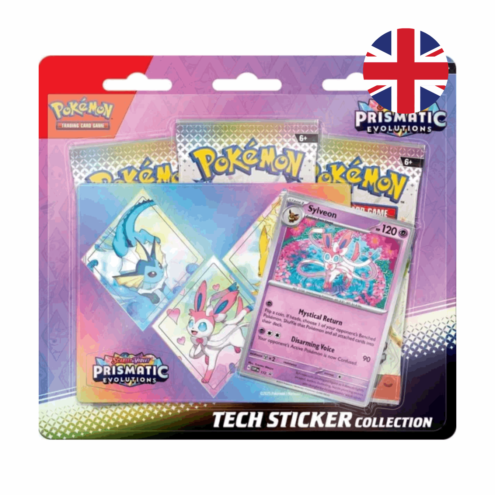 Pokémon - Scarlet & Violet - Prismatic Evolutions Tech Sticker-Collection - Sylveon - EN - cardcosmos