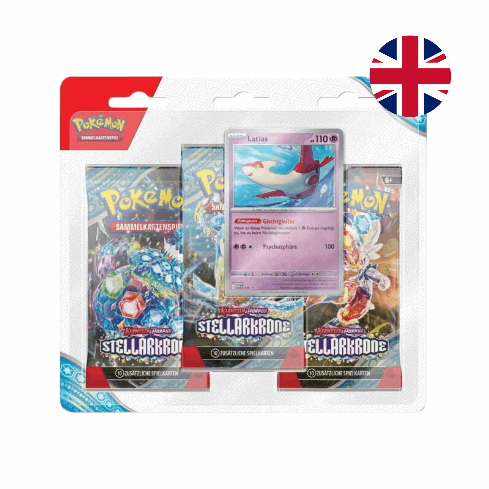 Pokémon - Scarlet & Violet: Stellar Crown 3-Pack Blister - Latias - EN - cardcosmos