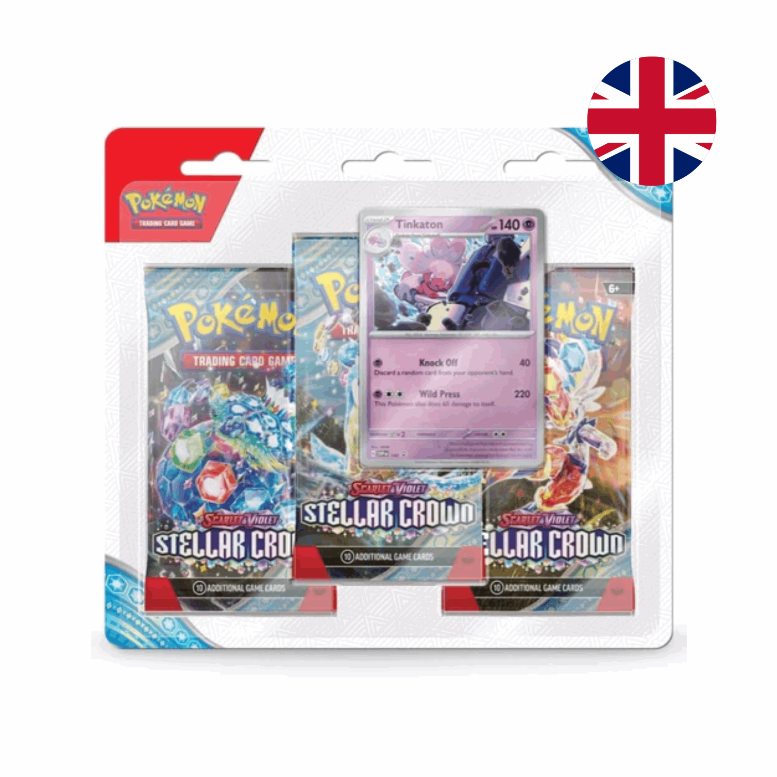 Pokémon - Scarlet & Violet: Stellar Crown 3-Pack Blister - Tinkaton - EN - cardcosmos