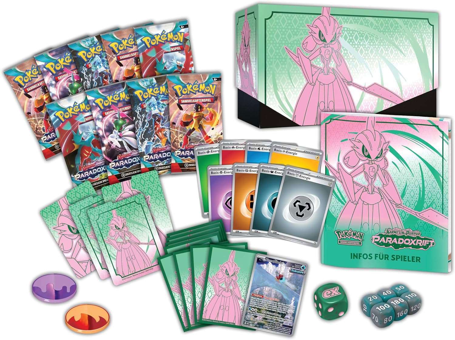 Pokémon - Karmesin & Purpur: Paradox Rift Eisenkrieger Top Trainer Box - DE - cardcosmos