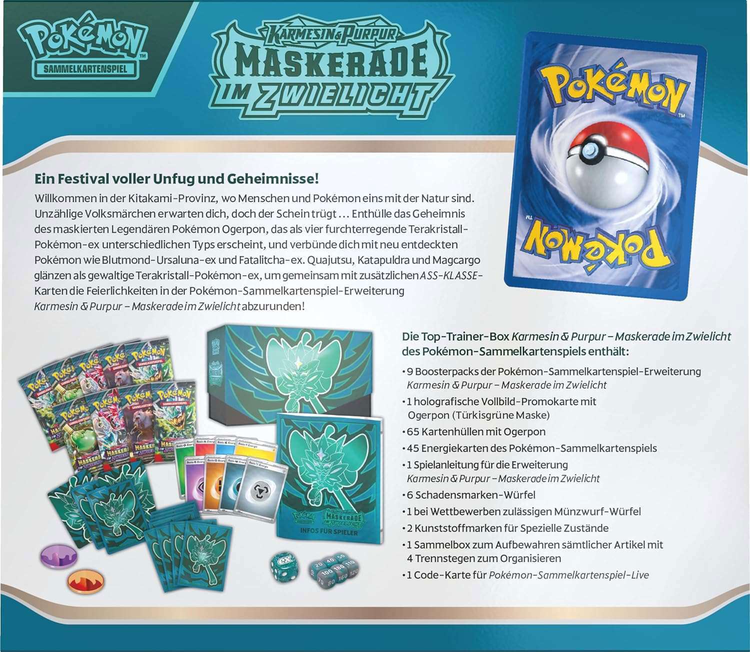 Pokémon - Maskerade im Zwielicht Top Trainer Box - DE - cardcosmos