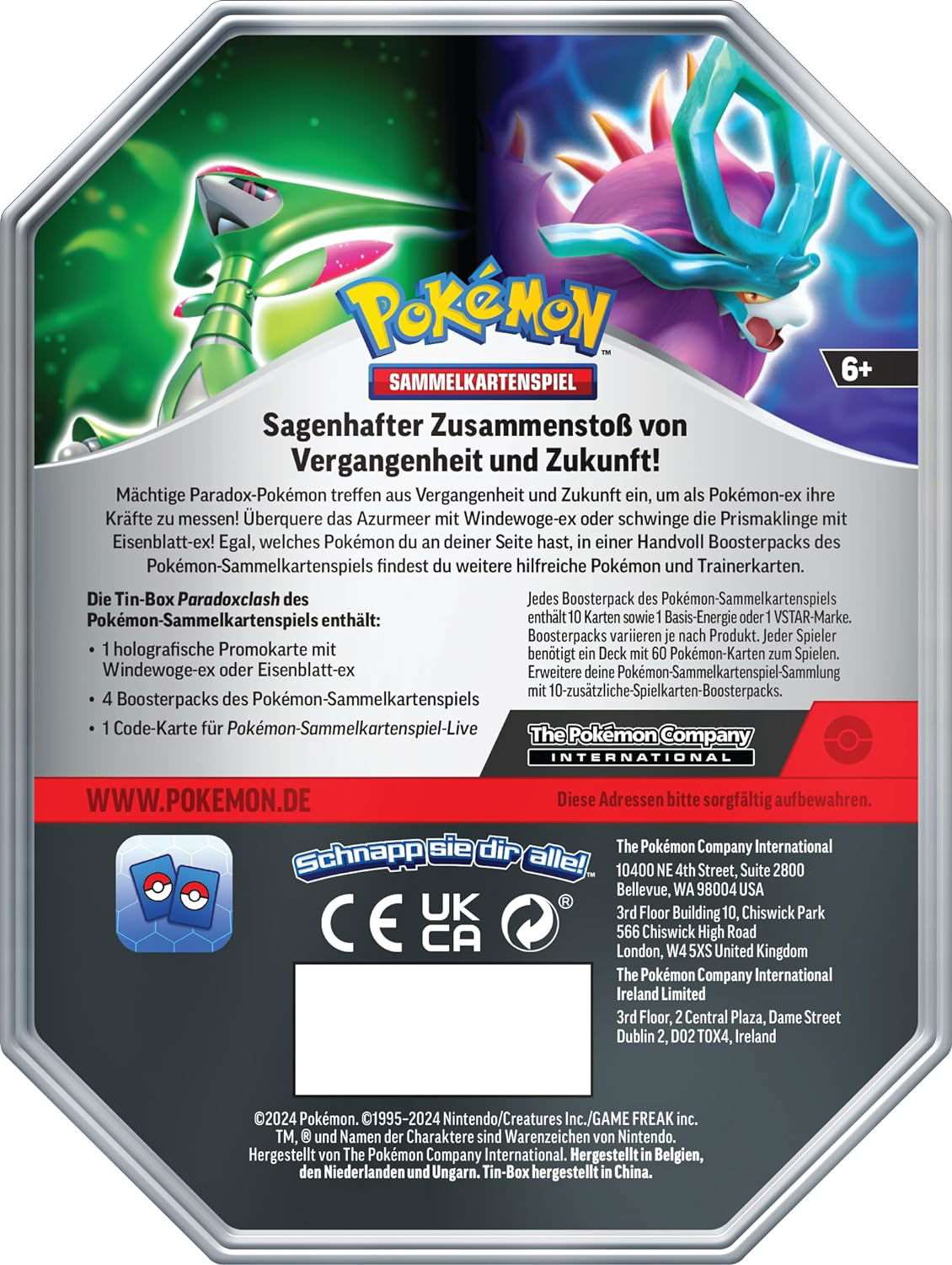 Pokémon - Paradox Clash Windgewoge ex Tin Box - DE - cardcosmos
