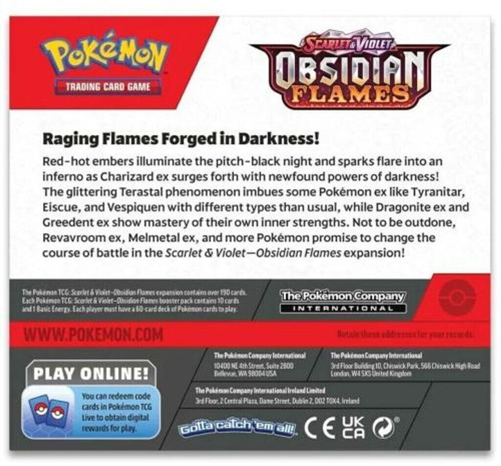 Pokémon - Scarlet & Violet: Obsidian Flames Booster Display - EN - cardcosmos