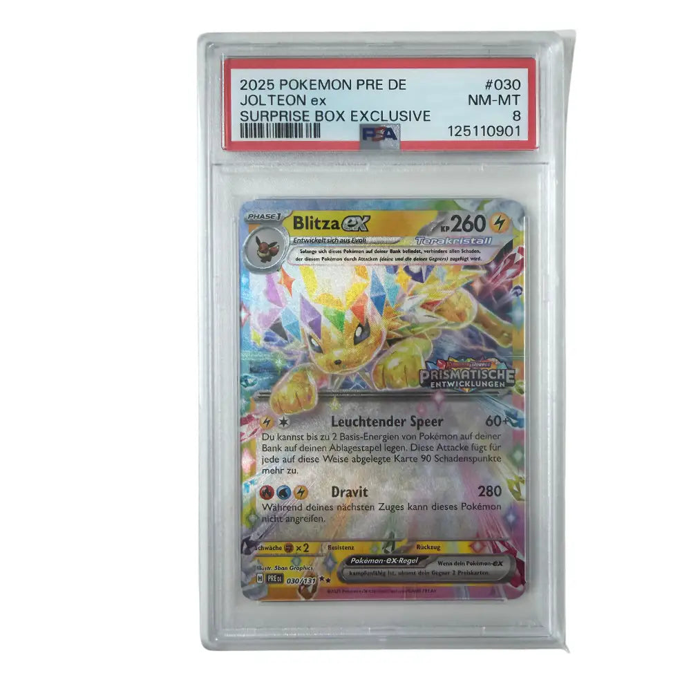 Pokémon - Blitza ex #030/131 (Prismatische Entwicklungen Surprise Box Exclusive) – PSA 8 NM-MT