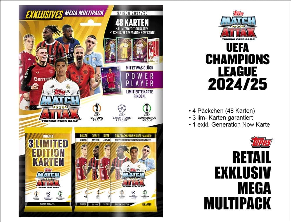 Topps Champions League Match Attax 2024/25 - Exklusives Mega Multipack - DE - cardcosmos