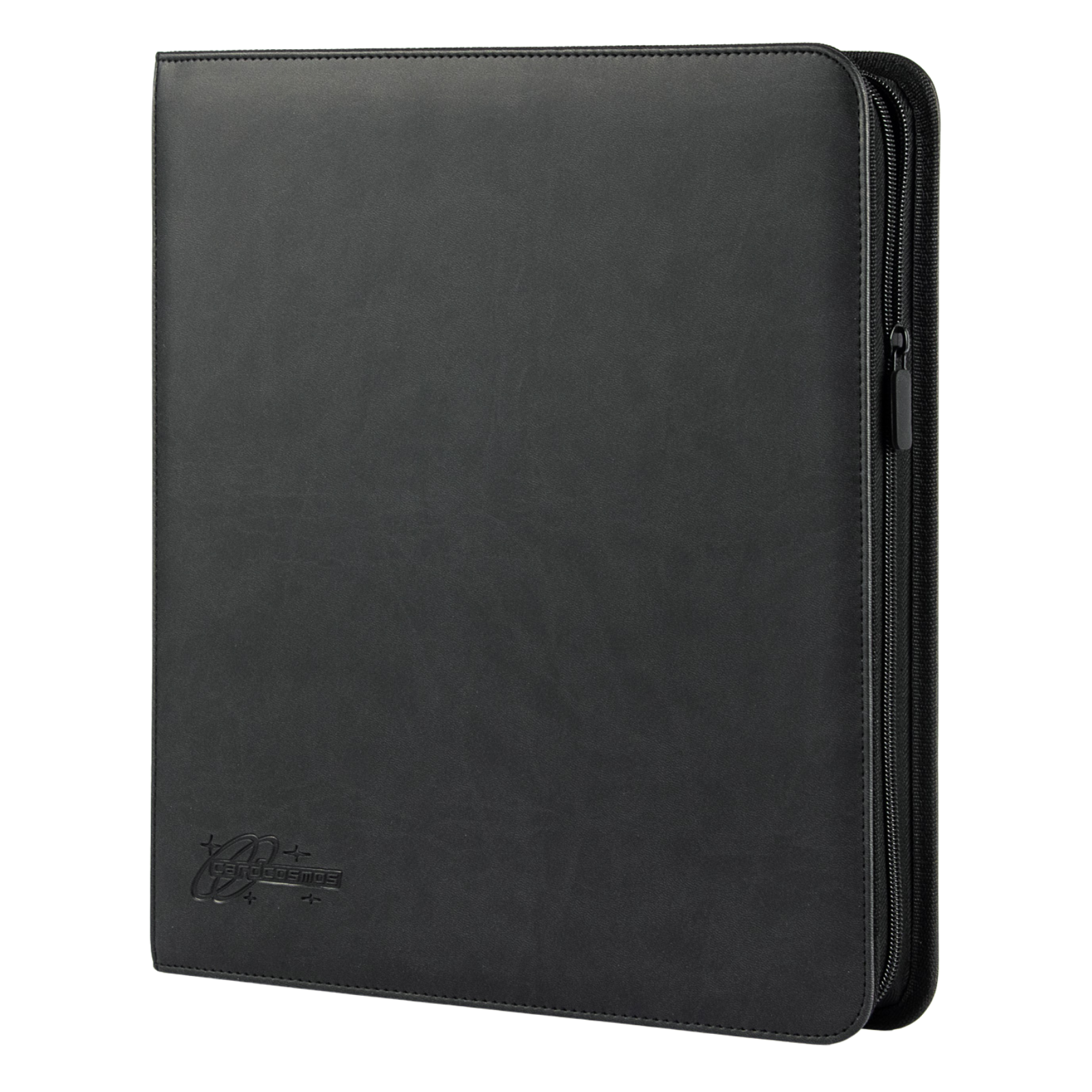cardcosmos - 12 Pocket Zip Premium leather binder - Black