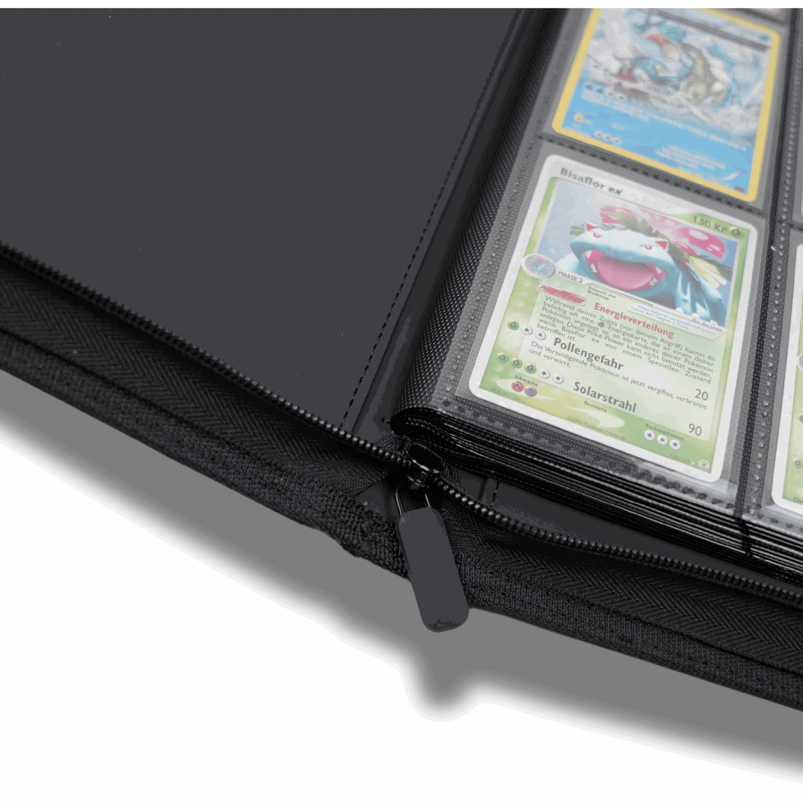 cardcosmos - 9 Pocket Zip Premium Leather Binder - cardcosmos