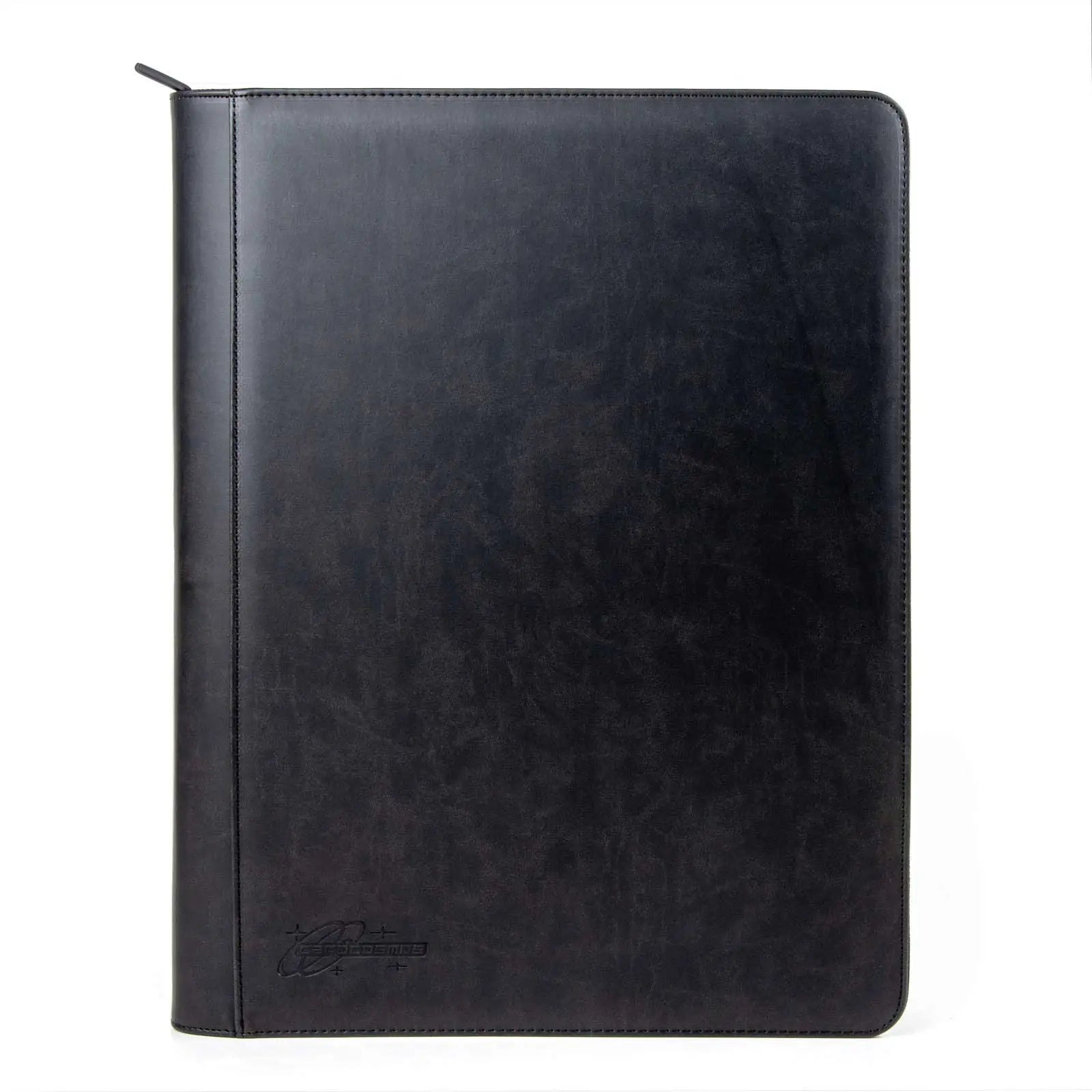 cardcosmos - 16 Pocket Zip Premium XXL Leather Binder - Schwarz