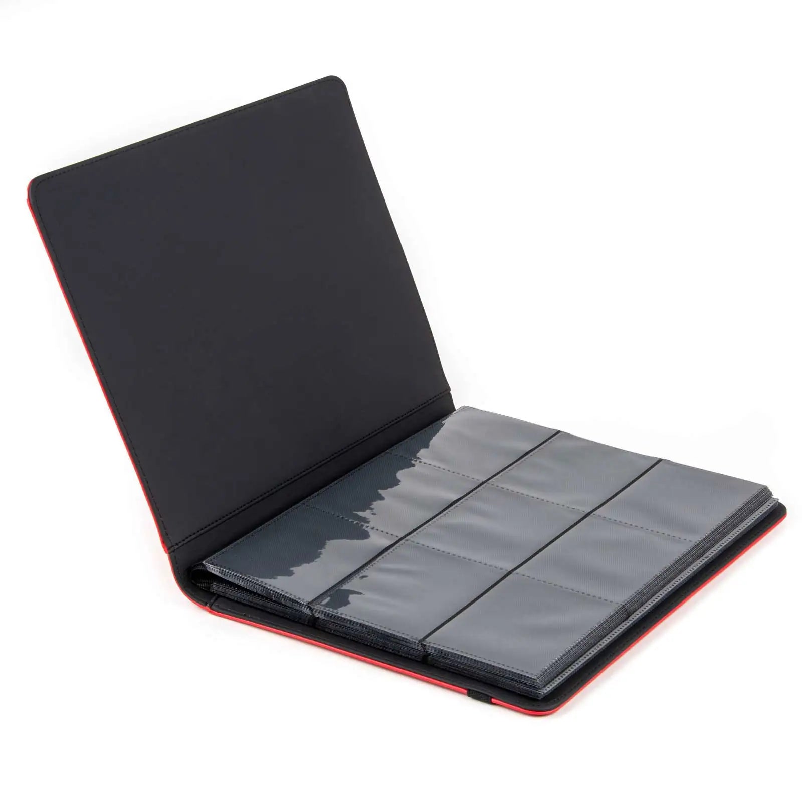 cardcosmos - 9 Pocket Strap Premium Leather Binder - Rot