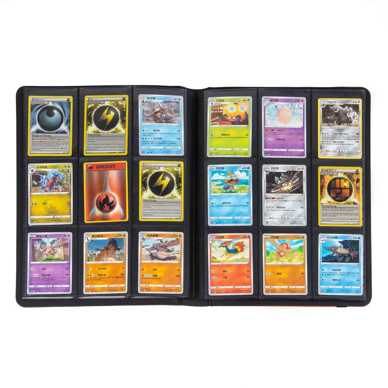 cardcosmos - 9 Pocket Strap Premium Leather Binder - Rot