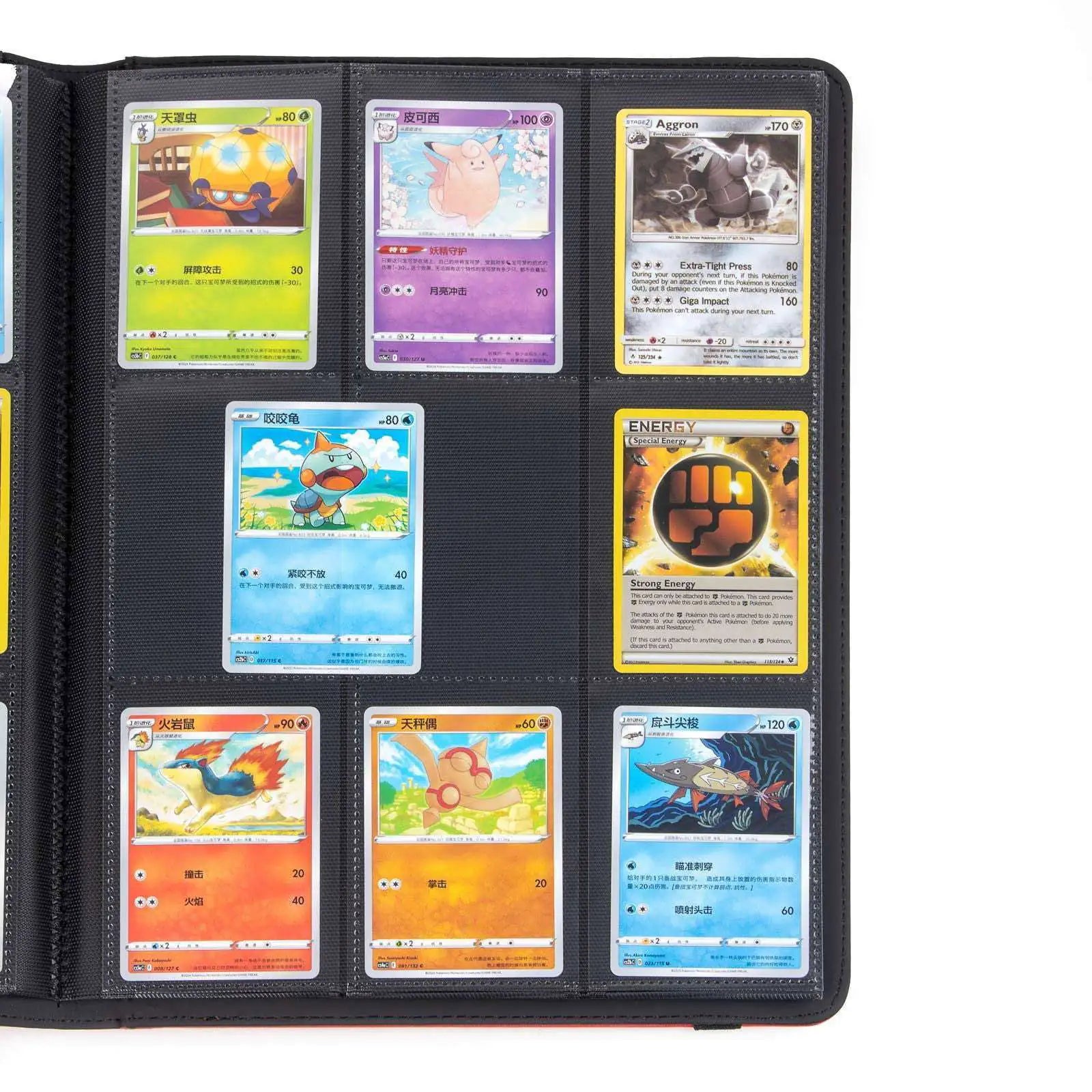 cardcosmos - 9 Pocket Strap Premium Leather Binder - Rot