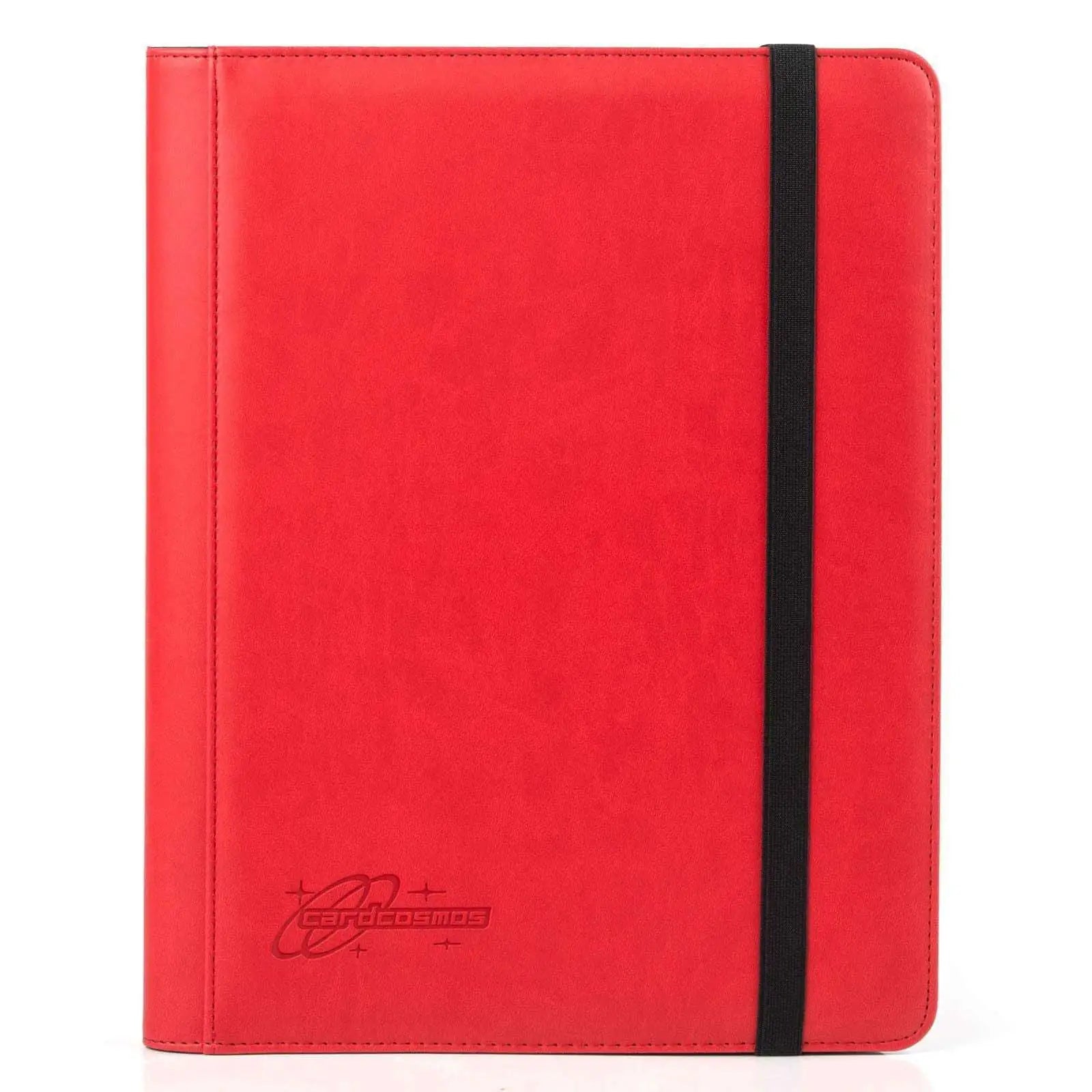 cardcosmos - 9 Pocket Strap Premium Leather Binder - Rot
